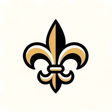 Black & Gold Fleur-de-lis Emblem: A Tribute to the Saints & New Orleans Embrace the spirit of New Orleans with this striking black and gold Fleur-de-lis emblem. Deeply rooted in Louisiana's rich history and the iconic New Orleans Saints, this emblem embodies the city's vibrant culture and resilient spirit. Crafted with precision, the black and gold colors pay homage to the Saints, New Orleans' beloved football team, representing strength, unity, and triumph. This emblem is more than just a symbo Catholic Tattoos, Fluer De Lis, The Saints, Gold Colors, New Orleans Saints, How To Make Tshirts, Bold Black, Gold Design, Football Team