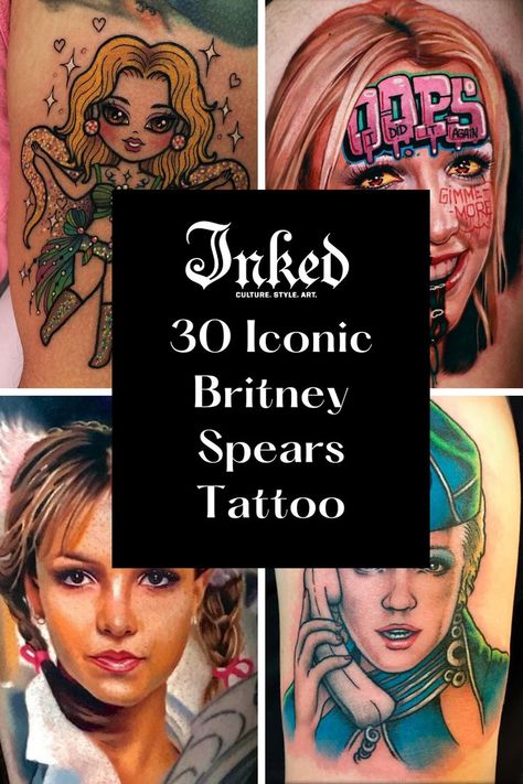 Britney Spears Tattoo Ideas, Britney Spears Tattoo, Stunning Tattoos, She Did It, Inked Magazine, Line Tattoos, Tattoo Inspo, Share The Love, Spears