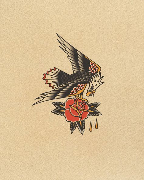 Traditional Eagle Tattoo Woman, Vintage Eagle Tattoo, Cowboy Traditional Tattoo Flash, American Traditional Tattoos Cardinal, Western Eagle Tattoo, Eagle Tattoo American Traditional, American Traditional Artwork, American Traditional Tattoos Bird, Traditional Western Tattoo Flash