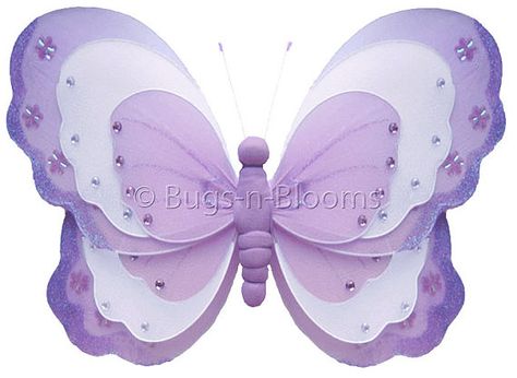 Butterfly Nylon Decorations Nylon Hanging Triple Layered Butterflies Girls Room Baby Nursery Bedroom Ceiling Shower Birthday Party Decor on Etsy, $7.95 Butterflies Decorations, Wicker Furniture Cushions, Purple Girls Room, Hanging Butterfly, Lavender Room, Wall Decor Wedding, Fairy Butterfly, Wedding Wall Decorations, 3d Wall Decor