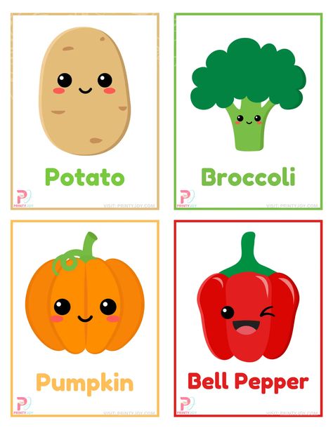 Free Vegetable Flashcards For Kids Printable Vegetable Pictures, Vegetable Flashcards Free Printable, Vegetables Pictures For Kids, Vegetables Flashcards For Kids, Vegetable For Kids, Fruits And Vegetables Activities, Pictures Of Vegetables, Basic English For Kids, Alphabet Games For Kindergarten