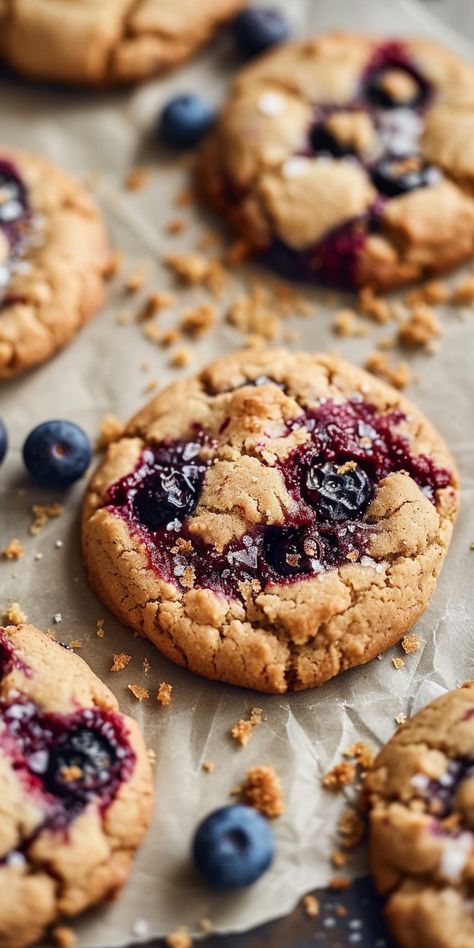 Browned Butter Blueberry Cookies [32 Minutes] - Chasety Dried Blueberry Cookies, Crumbl Blueberry Cookies, Blueberry Pie Cookies, Cute Blueberry, Cookies Blueberry, Blueberry Breakfast Cookies Healthy, Oats Blueberry Cookies, Bursting Blueberry Biscuits, Blueberry Cookies Recipes