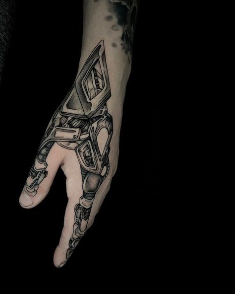 Robot Hand Tattoo, Robotic Tattoo, Robot Arm Tattoo, Robot Shoulder, Tattoo Castle, Castle In The Sky Robot, Electronic Tattoo, Robot Tattoo, Dark Skin Tattoo