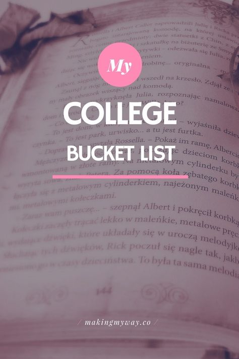 College Bucket List College Bucket List, Organize School, College Packing Lists, College Packing, College Success, College Survival, College Advice, College Planning, College Essentials