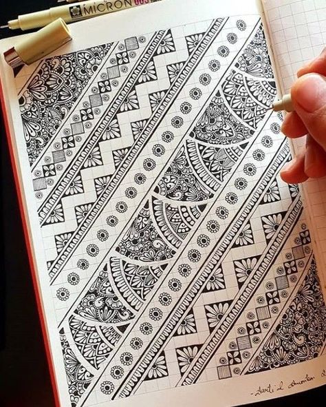 Zantangle Art Beginners, Zentangle Patterns Ideas Inspiration, Zentangle Mandala Art, Mandala Doodle Patterns, How To Draw Mandala For Beginners, Doodle Drawings Zentangle Patterns, Mandala Art Sketch, Mandala Patterns For Beginners, Zentangle Drawings Ideas