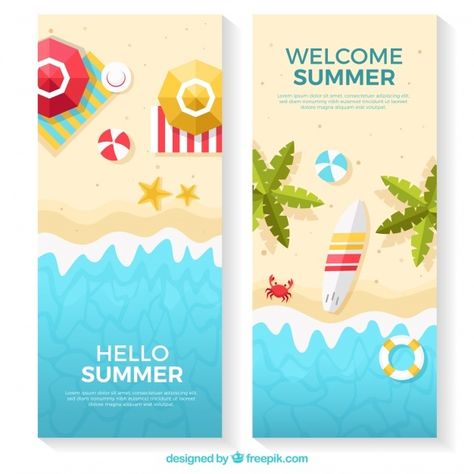 Beach banners with variety of flat items | Free Vector #Freepik #freevector #banner #tree #design #summer Turtle Poster, Summer Sale Banner, Summer Banner, Free Banner, Summer Poster, Holiday Banner, 카드 디자인, Summer Cards, Summer Backgrounds