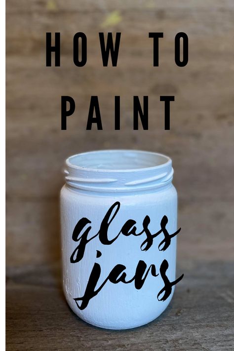 Full tutorial on how paint glass jars Paint Jars With Acrylic Paint, How To Paint Jars With Acrylic, Paint For Glass Jars, How To Paint On Glass Jars, How To Paint A Glass Jar, Painting Jars With Acrylic Paint, Paint Jars Diy, How To Paint Glass Jars, Painted Jars Ideas