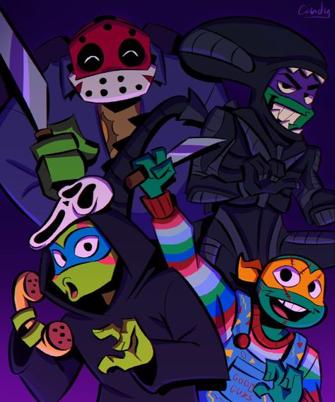 Tmnt Halloween Fanart, Rottmnt Crochet, Rottmnt Halloween Fanart, Tmnt 2018 Fanart, Rottmnt Halloween, Rotmnt Fanart, Mutant Mayhem Fanart, Tmnt Halloween, Tmnt Cosplay