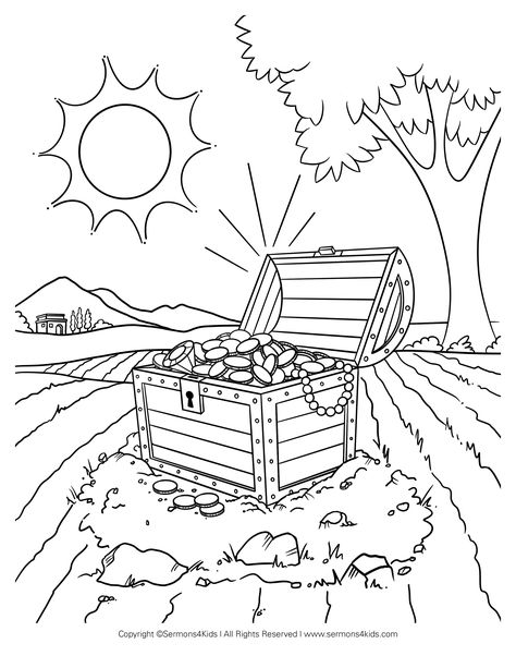 The Parables of the Hidden Treasure and the Pearl #childrenssermon #Sundayschool #kidmin #childrenschurch #childrensmessage #Sundayschoollesson #Biblelesson Parable Of The Hidden Treasure And Pearl Craft, Parable Of The Hidden Treasure, Sermons For Kids, Sunday School Coloring Sheets, Halloween Coloring Pictures, Word Puzzles For Kids, Kids Church Lessons, Childrens Sermons, Children's Church Crafts