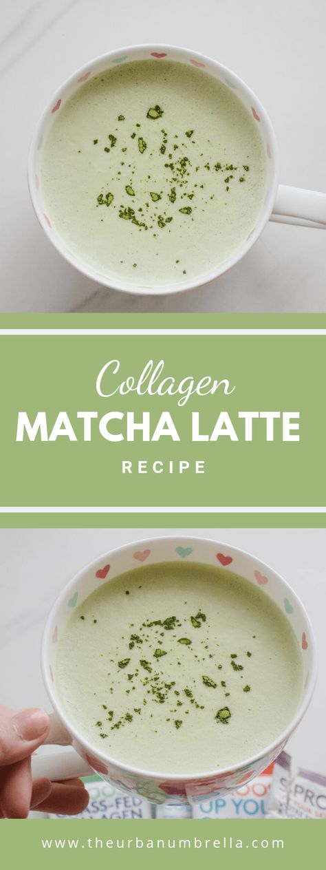 There is no better way to start the day than with a delicious and healthy matcha collagen latte! Stop by to learn how to make this cozy and delicious drink. #matcha #collagen #healthyrecipes Matcha Collagen, Matcha Recipes, Matcha Latte Recipe, Green Tea Recipes, Matcha Recipe, Latte Recipe, Food Group, Food Board, Matcha Latte