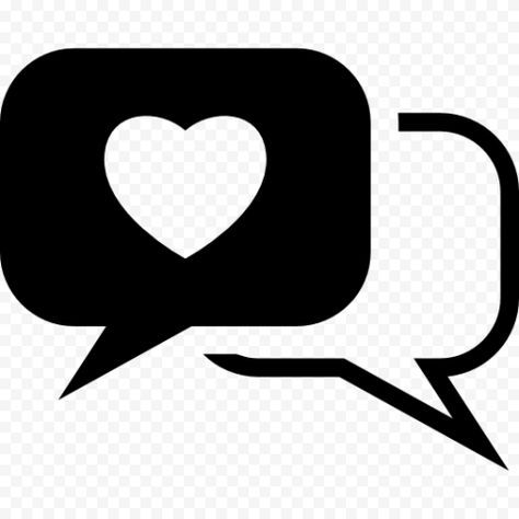 Message Png, Message Icon, Original Background, No Background, Black Heart, Png Image, Png Images, Transparent Background, For Free