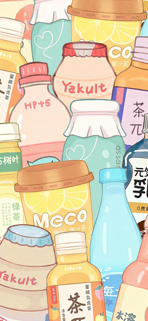 Aesthetic Food Wallpaper Desktop, Cute Cafe Wallpaper, Yakult Wallpaper, Meyoco Wallpapers, Melon Soda Wallpaper, Japanese Background Aesthetic, Square Wallpaper Aesthetic, Vending Machine Wallpaper, Food Phone Wallpaper