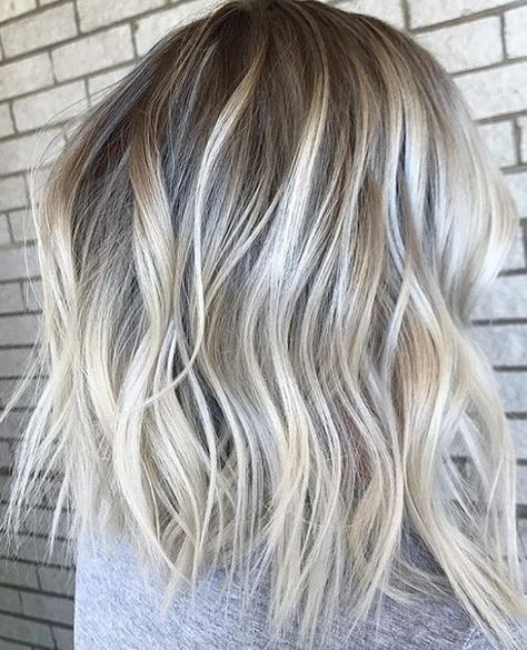 Icy and Rooty Blonde | Mane Interest | Bloglovin’ Rooty Blonde, Blonde Lob, Blond Ombre, Color Balayage, Ice Blonde, Balayage Blonde, Icy Blonde, Brazilian Remy Hair, Dark Blonde Hair