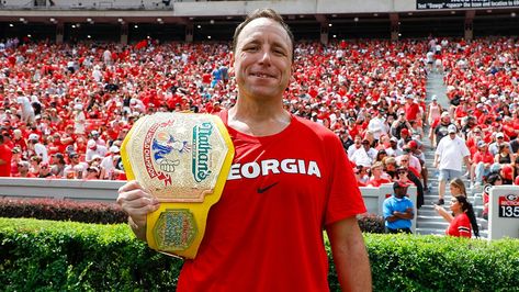 Everything to know about Nathan's Hot Dog Eating Contest, including why Joey Chestnut isn't participating Joey Chestnut, Match 3 Games, Losing My Religion, Health World, Brand Loyalty, Olympic Team, At Noon, Contest Winning, Entertainment Video