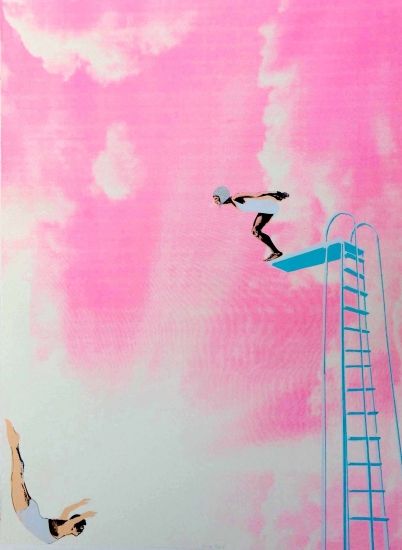 Diving Board, Rise Art, Art Prints Online, Artwork Online, Buy Art Online, Limited Edition Art Print, Limited Edition Art, Card Illustration, Contemporary Artwork