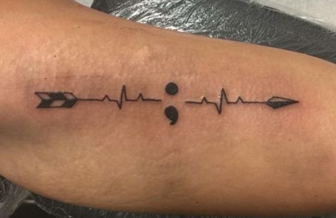 Semi Colon Tattoo, Meaning Of Arrow Tattoo, Colon Tattoo, Semi Colon, Semicolon Tattoo, Arrow Tattoo, Tattoos With Meaning, Fish Tattoos, Jesus Fish Tattoo