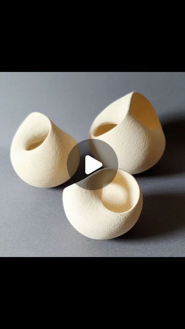 Leonie Rutter on Instagram: "My möbius bowl now has a couple of sisters and I'm really pleased with how these have come out of the kiln. The beautifully mellow, rounded tones of the cello was a clear choice somehow for this video clip. Enjoy!  www.leonierutter.art  #ceramicsculpture #sculpturalceramics #abstractsculpture #abstractart #modernsculpture #modernart #minimalism #sculpture #contemporaryceramics #ceramicsofinstagram #instaceramics #mobius #möbius" Minimalism Sculpture, Contemporary Ceramics, Modern Sculpture, Abstract Sculpture, Ceramic Sculpture, Video Clip, Clay Crafts, Kiln, Modern Art