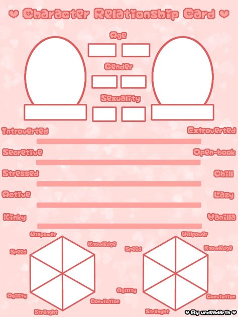 ig: @undeadarth Character Relationship Card Template, My Ship Templates, Character Relationship Card, Platonic Ship Template, Yumeship Template, Character Relationships Chart, Relationship Sheet, Understand My Ship In 5 Minutes Template, Favorite Character Template