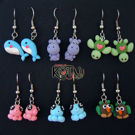 Clay Products, Diy Earrings Easy, Clay Keychain, Handmade Clay Jewelry, Polymer Crafts, Cute Polymer Clay, Earring Ideas, Clay Jewelry Diy, Tiny Earrings