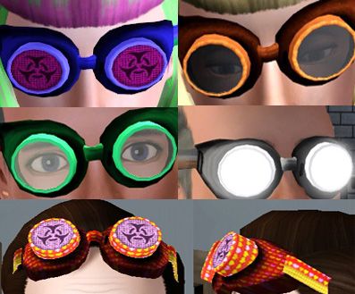 Male Steampunk, Goggles For Men, Scary Characters, Sims 3 Mods, White Lenses, Shortening, White Accessories, Sims Hair, Sims 4 Mods Clothes