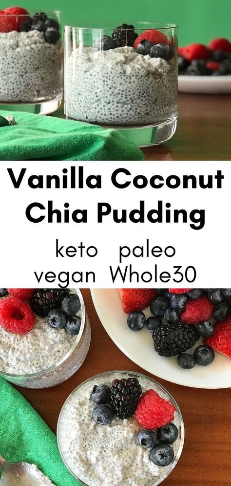 Chia Pudding Keto, Coconut Chia Pudding, Coconut Chia, Breakfast Low Carb, Chia Seed Recipes, Boiled Egg Diet Plan, Chia Pudding Recipes, Diet Breakfast Recipes, Keto Brownies