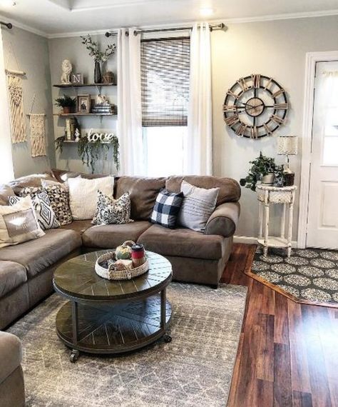 Front Living Room, Buffalo Plaid Pillows, Happy Saturday Friends, Manufactured Home Remodel, Lots Of Food, New House Living Room, Rooms Design, Ashley Homestore, Living Room Redo