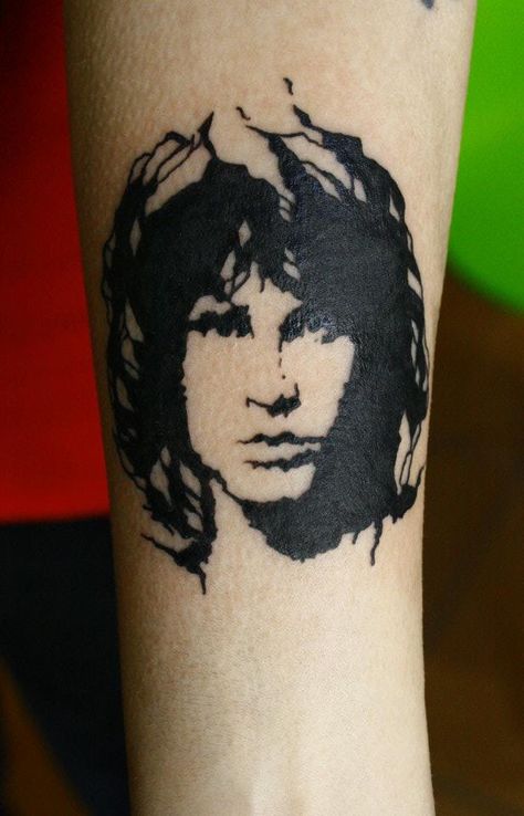 Jim Morrison by Silvija @ Super 7 Tattoo, Vilnius, Lithuania Jim Morrison Tattoo Ideas, The Doors Tattoo Ideas, Hopeful Tattoos, The Doors Tattoo, Jim Morrison Tattoo, Super Hero Tattoos, Hero Tattoo, S Tattoos, Inner Bicep Tattoo