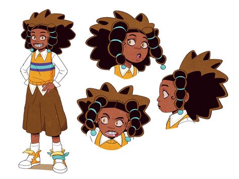 Afro Character Design, Afro Character, Animation Character, Frame By Frame Animation, Character Model Sheet, Characters Inspiration Drawing, Sketch Inspiration, Character Design Animation, Animation Design