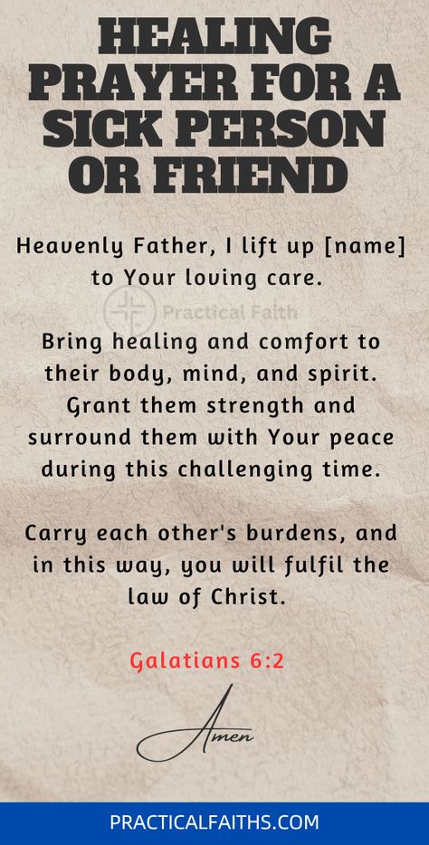 May these prayers be a source of comfort, empowerment, and reassurance as you journey through the corridors of healing. May they inspire faith, courage, and the wisdom to navigate the paths of restoration. Let them serve as beacons of light, guiding you toward the healing and renewal that your heart seeks. #healing #prayer #jesus #jesuschrist Scripture For Physical Healing, Healing Scriptures Bible Prayer, Praying For Healing For Someone, Scripture For The Sick, Prayer For Others, Prayers For Strength And Healing, Prayer For My Friend, Scripture Prayers, Sick Person