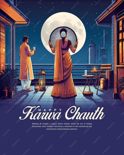 Happy Karwa Chauth and Karva Chauth for married women Fasting social Media Post banner | Premium AI-generated PSD Karwa Chauth Post, Happy Karwa Chauth, Karva Chauth, Karwa Chauth, Married Women, Krishna Wallpaper, Married Woman, Creative Ads, Media Post