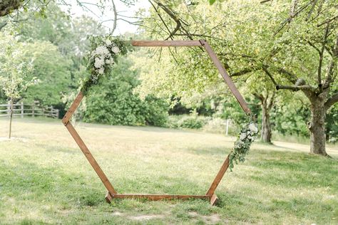 Eucalyptus And White Flowers, Hexagon Arch, Arch Flowers, Wedding Signage, Invitation Suite, Wedding Arch, Barn Wedding, Wedding Stuff, Boho Wedding