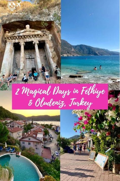 A Magical Weekend in Fethiye & Oludeniz, Turkey | This beautiful area on Turkey's Turquoise Coast is a must-visit! What to do in Fethiye, how to do an Oludeniz day trip, paragliding, beaches, the Blue Lagoon, & more! #turkey #beach #fethiye #oludeniz #turquoisecoast Oludeniz Turkey, Turkey Beach, Turkey Travel Guide, Visit Turkey, The Blue Lagoon, Sailing Trips, Asia Destinations, Top Travel Destinations, Turkey Travel