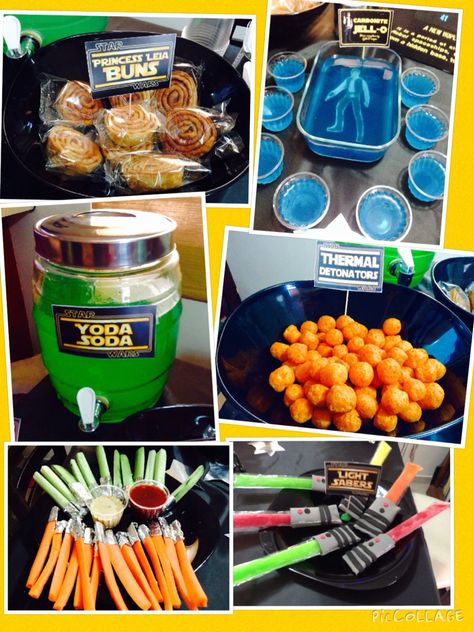 Star wars party Cheap Star Wars Party Ideas, May The Fourth Birthday Party, Star Wars Birthday Snack Ideas, May The Fourth Be With You Birthday Party, Star Wars Surprise Party, Star Wars Dark Side Birthday Party, Star Wars Graduation Party Ideas, Starwars Birthday Decorations Ideas, Star Wars Theme First Birthday