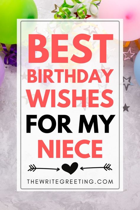 Celebrate this special day with one of these heartfelt happy birthday wishes for your niece! Let her know how much you love and appreciate her. Share your love and show her how special she is - write out one of these touching messages and make your niece's birthday unforgettable! Neices Birthday Wishes, Happy Birthday To My Niece Love You, Birthday Message For Niece, Birthday Wishes For My Niece, Happy Birthday Niece Quotes, Happy Birthday Wishes For Niece, Happy Birthday Niece Messages, Sweet Happy Birthday Wishes, Heartfelt Happy Birthday Wishes