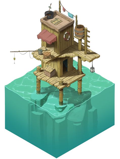 Isometric Concept Art, 8bit Art, Building Concept, Isometric Art, Isometric Design, Low Poly Art, Isometric Illustration, Japon Illustration, Modelos 3d