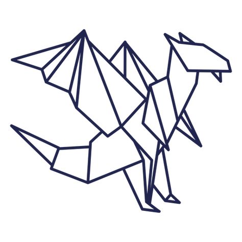 Origami dragon stroke dragon #AD , #Origami, #stroke, #dragon Origami Dragon Drawing, Geometric Logo Inspiration, Geometric Dragon, Geometric Owl Tattoo, Origami Logo, Dragon Png, Geometric Art Animal, Origami Tattoo, Fox Tattoo Design