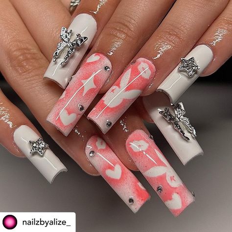 AIRBRUSH STENCILS/DECALS (@_cultureaddicts_) • Instagram photos and videos Stencil Nails, Airbrush Stencils, Nail Stencils, Butterfly Nails, Airbrush Nails, Aesthetic Nails, Acrylic Nails Coffin Pink, Class Design, Butterfly Nail