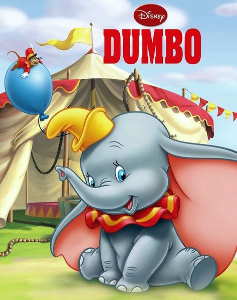 Disney Dumbo Tattoo, Dumbo Tattoo, Dumbo Cartoon, Dumbo The Elephant, Dumbo Disney, Disney Best Friends, Carnival Birthday Party Theme, Elephant Pictures, Disney Animated Movies