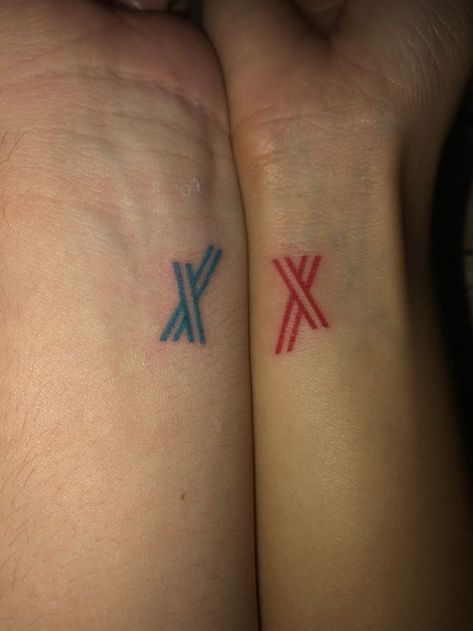 Darling In The Franxx Tattoo Ideas, Zero Two Tattoo Ideas, Zerotwo Tattoo, Anime Couple Tattoos, Darling In The Franxx Tattoo, Mini Anime Tattoos, Minimalistic Anime Tattoo, Darling Tattoo, Darling In The Franxx Wallpaper