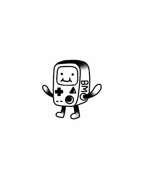 BMO adventure time tattoo design minimal cute Bmo Tattoo Adventure Time, Adventure Time Flash Tattoo, Time Tattoo Design, Bmo Tattoo, Tattoo Design Minimal, Diy Tattoos, Bmo Adventure Time, Adventure Time Tattoo, Weird Design