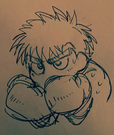 Ippo Training, Hajime No Ippo, Portraits Of People, Ben Heine, Doodle Inspiration, Art Tools Drawing, My Sketchbook, Graffiti Drawing, Drawings Simple