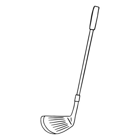 Golf Club Art Drawings, How To Draw A Golf Club, Golf Club Clip Art, Golf Club Tattoo Simple, Golf Club Illustration, Golf Drawing Easy, Golf Club Tattoo, Golf Club Drawing, Golf Illustration