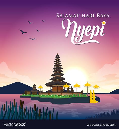 Hari Raya Nyepi, Nyepi Day, Ipad Wallpaper Watercolor, Day Of Silence, Logo Online Shop, Hijau Mint, Logo Design Set, Selamat Hari Raya, Seni 2d