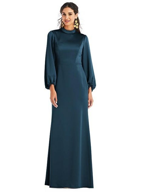 ❤️ 20 Dusty Blue Bridesmaid Dresses You’ll Love - Hi Miss Puff Model Baju Bridesmaid Hijab, Model Baju Bridesmaid, Braidsmaid Dresses, Dress Kondangan, Simple Bridesmaid Dresses, Dusty Blue Bridesmaid Dresses, Dress Muslim, Satin Dress Long, Mode Abaya