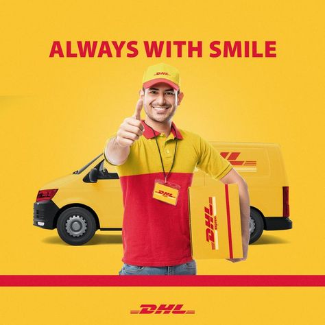 DHL Express is the world's leading transportation logistics company. The main objective of this campaign is to show how professional the company is in delivering goods. Dhl Wallpaper, Logistics Design Creative, Delivery Ads, Transportation Logistics, Logistics Design, Ads Poster, Product Branding, Theme Parks Rides, Logistics Company