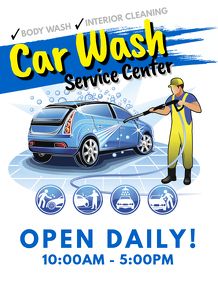 Car Wash Posters Ideas, Carwash Ideas, Car Wash Posters, Cars Poster, Car Wash Business, Posters Ideas, Car Wash Services, Upcoming Cars, Promotional Flyers