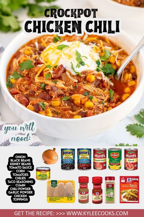 Healthy Chicken Chili Crockpot, Chicken Chili Crockpot Healthy, Chicken Chili Crockpot Recipes, Crock Pot Chicken Chili, Slow Cooker Chicken Chili Recipe, Healthy Crock Pot Chicken, Crockpot Chicken Chili, Crockpot Chicken Chili Recipes, Chicken Chili Recipe Easy