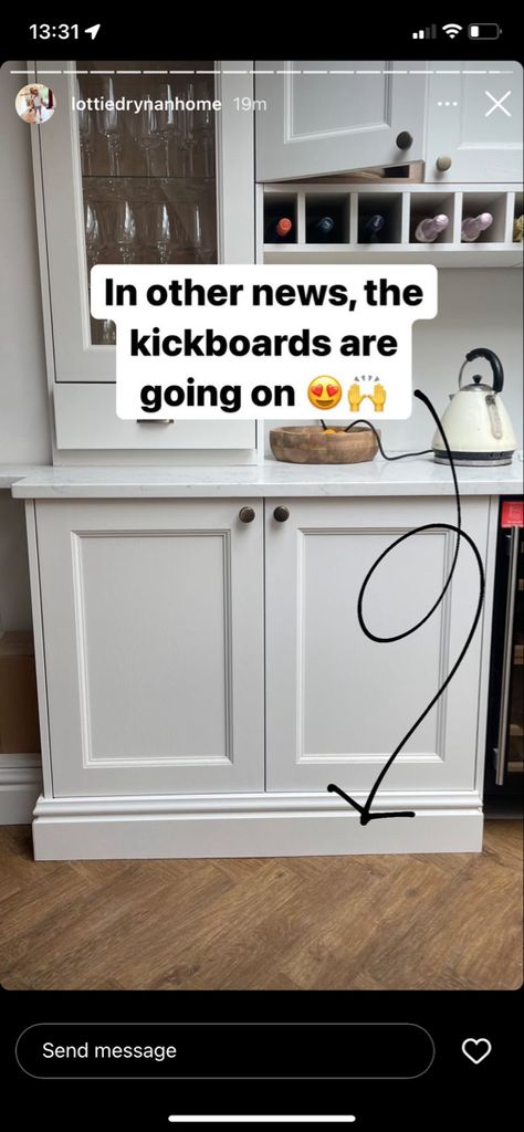 I like these kickboards instead of the recessed ones Furniture, Home Decor, Home Décor