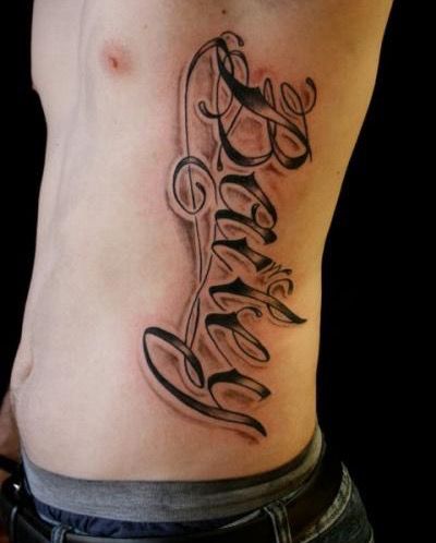 Last name on left side (idea) Names On Back Tattoo, Last Name Tattoos, Tattoo Calligraphy, Stencil Outline, Tattoo Stencil Outline, Side Tattoos, Tattoo Stencil, Name Tattoos, Back Tattoos