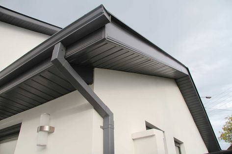 📌 Want More Ideas? Tap the image for endless creativity on Pinterest! 🌈 Grey soffits fascias fascia dark boards board matte soffit foiled. Aluminium fascia & soffit systems. Dark grey fascia & soffit boards matte from fascias.com. Soffit fascia grey house evening rollex gray. Windows grey anthracite soffits upvc house fascias fascia soffit boards roofline window red brick doors loft. Evening grey soffit and fascia. Anthracite fascia board & soffits cover board Grey Soffit And Fascia, Gray Windows, Soffit And Fascia, Soffit Ideas, Roof Soffits, Grey Brick Houses, Siding Detail, Vinyl Soffit, Types Of Roofing Materials